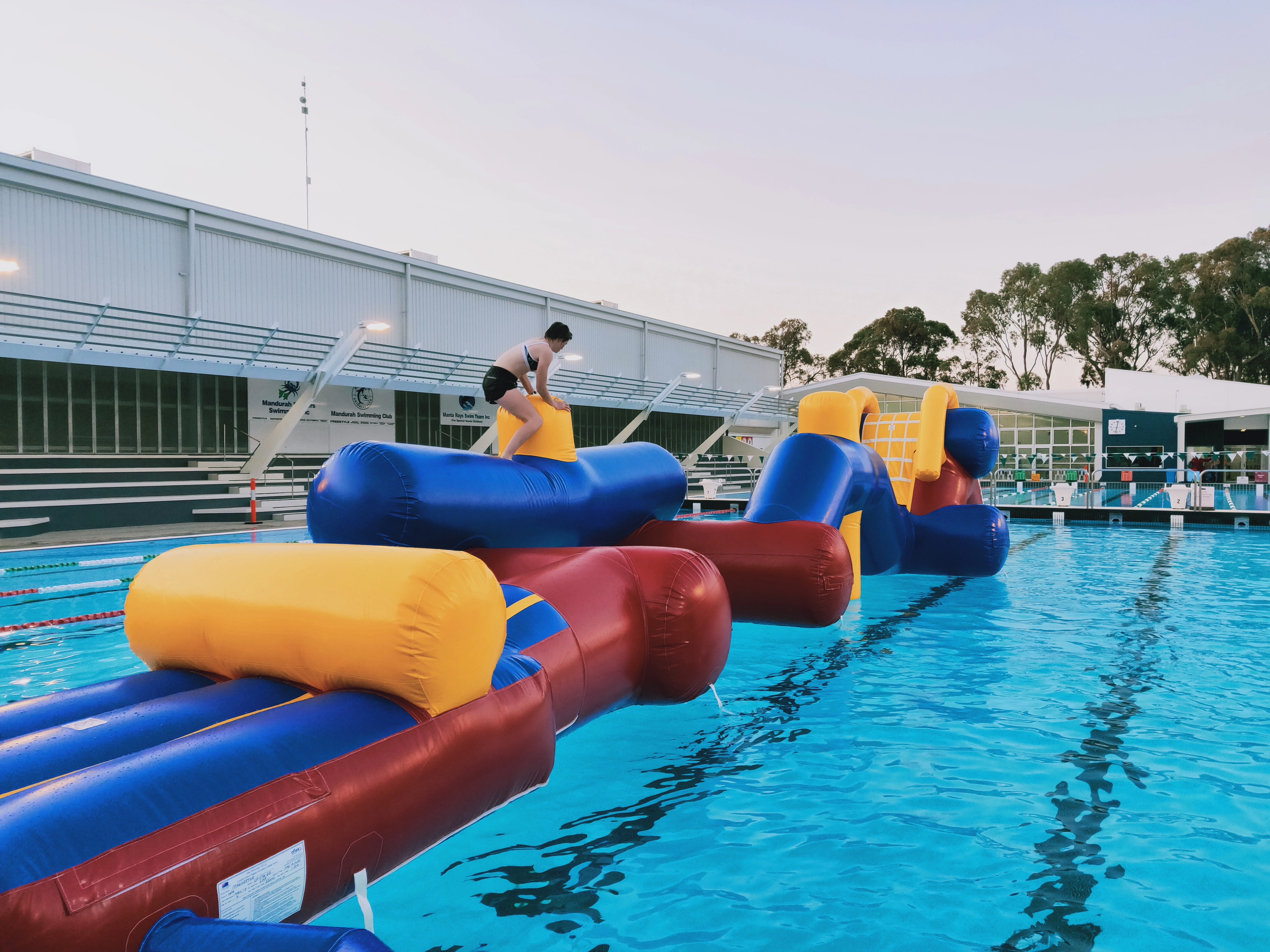 Inflatable pool playground
